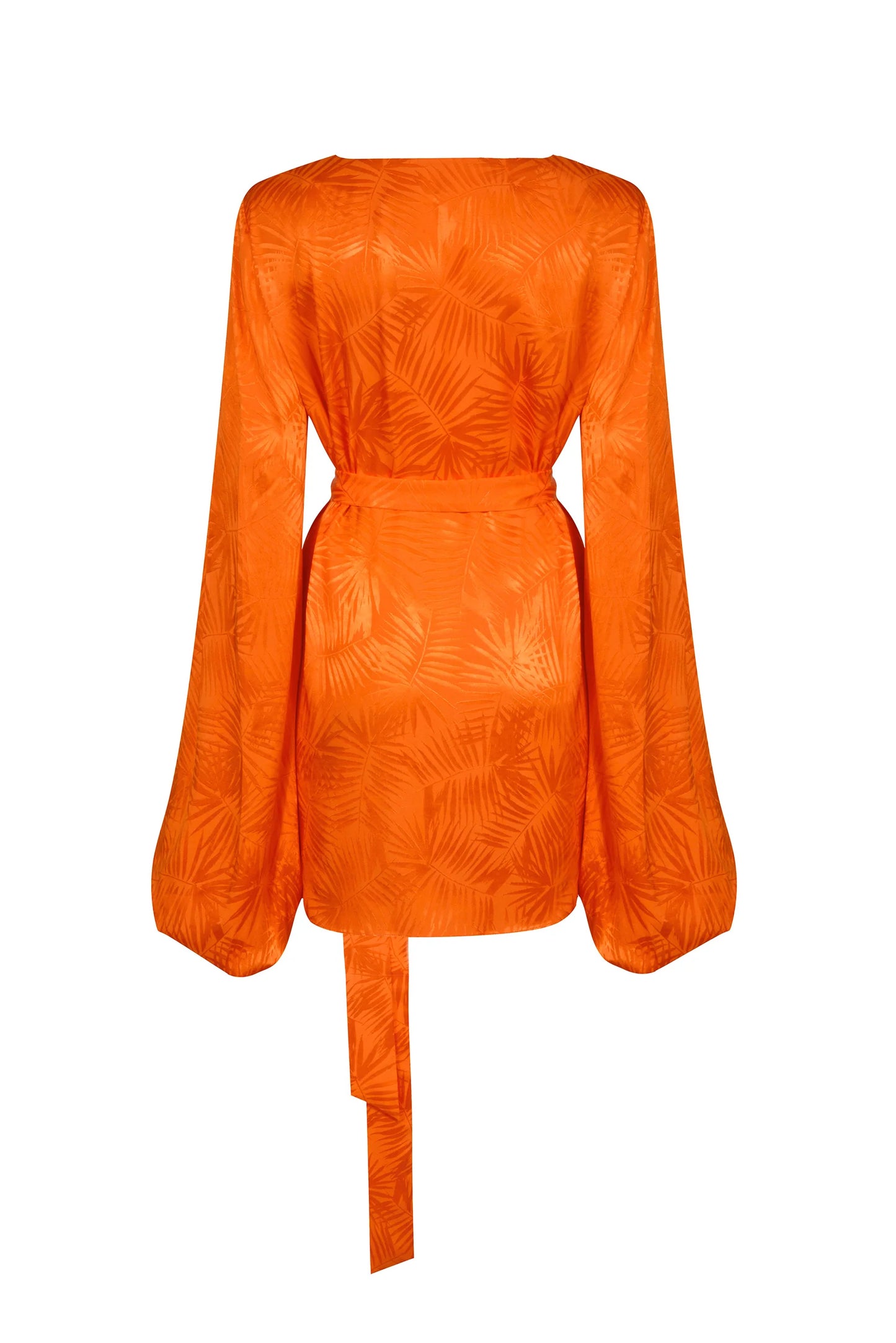 An orange blouse with a long sleeve.