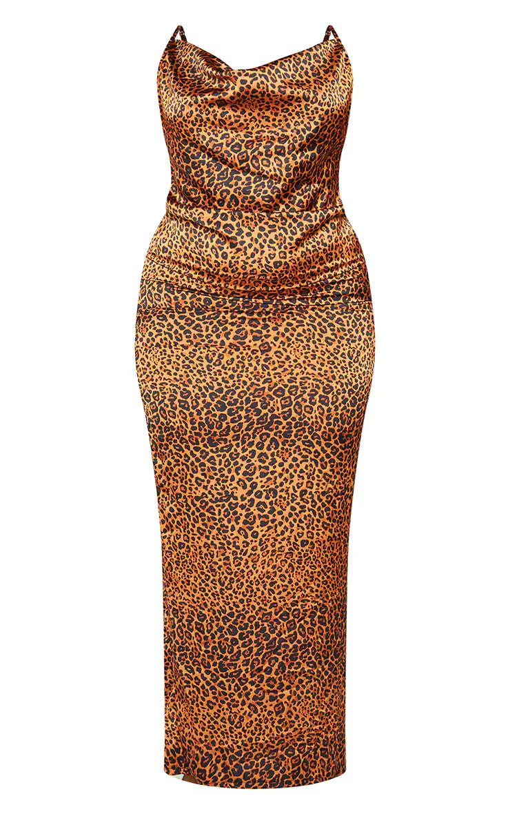 a dress with leopard print on it
